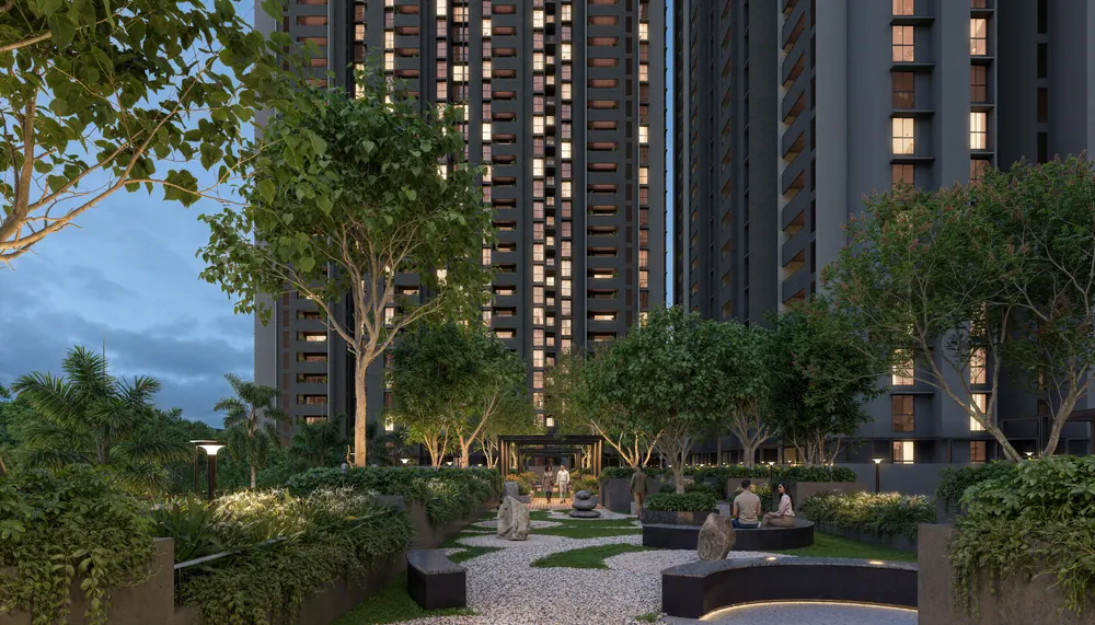 Artist's impression of the central courtyard
