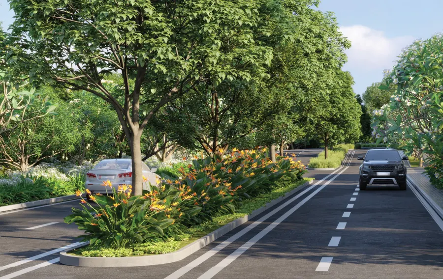 Artist's impression of the driveway